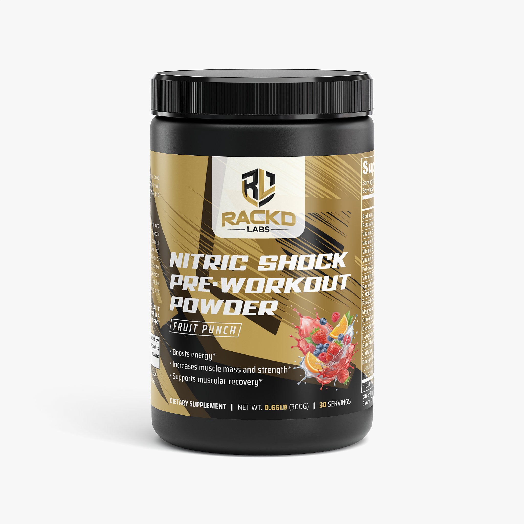 Nitric Shock Pre-Workout Powder (Fruit Punch)